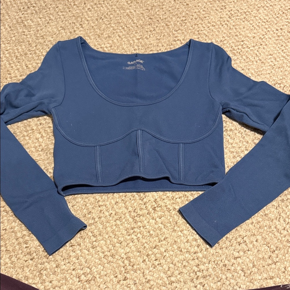 Garage Long Sleeve Crop Top
